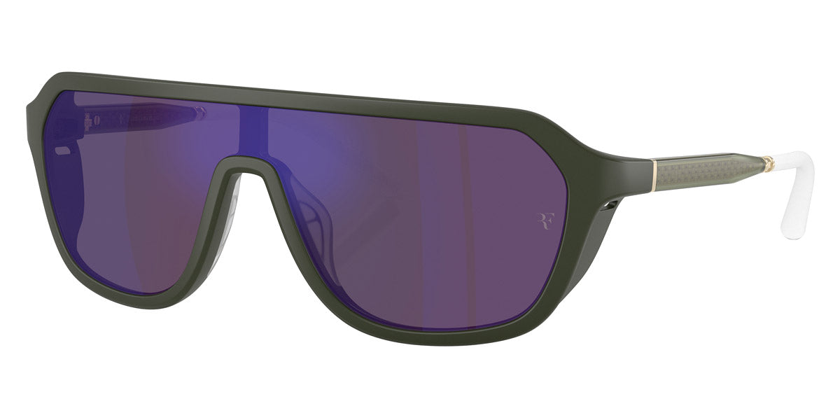 Oliver Peoples® R-12 OV5591SU 70064V 127 - Semi-Matte Green Smoke / Royal Purple Mirror Sunglasses
