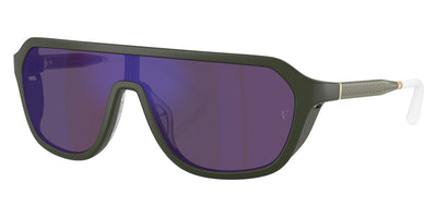 Oliver Peoples® R-12 OV5591SU 70064V 127 - Semi-Matte Green Smoke / Royal Purple Mirror Sunglasses