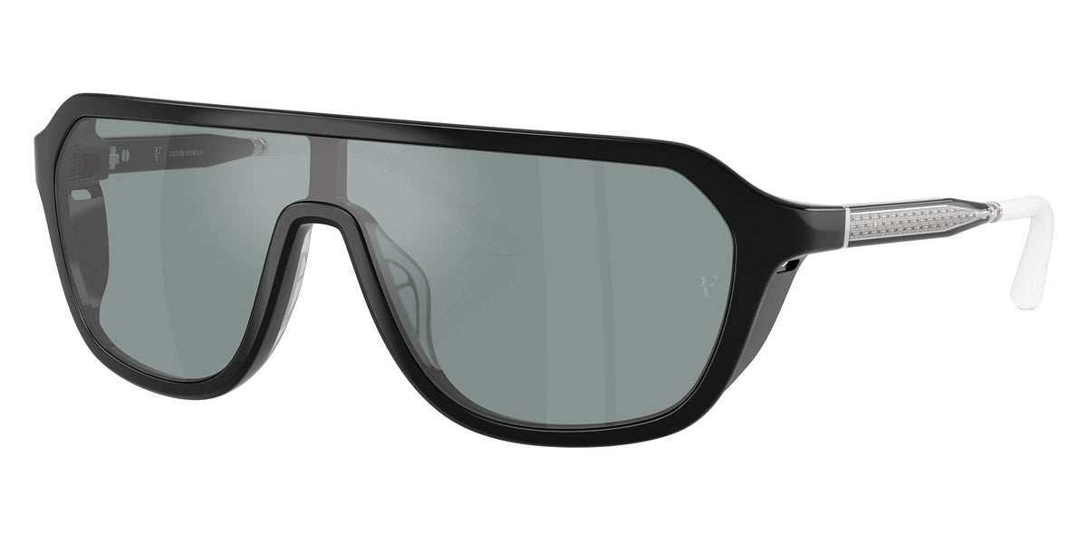 Oliver Peoples® R-12 OV5591SU 70096G 127 - Black / Grey Flash Mirror Sunglasses