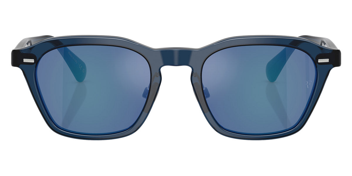 Oliver Peoples® R-11 OV5593S 178755 52 - Ash Blue / Marine Flash Mirror Sunglasses