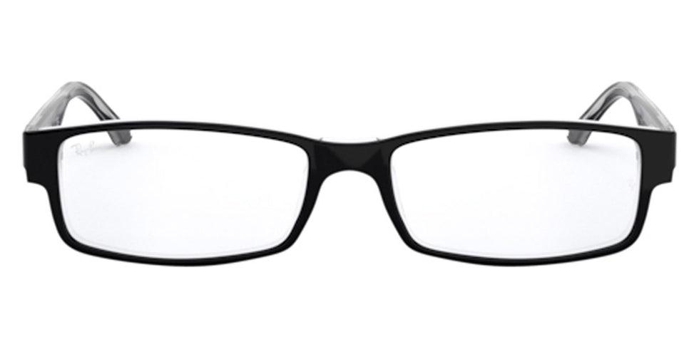 Ray-Ban® RX5114 RX5114 2034 52 - Black On Transparent Eyeglasses