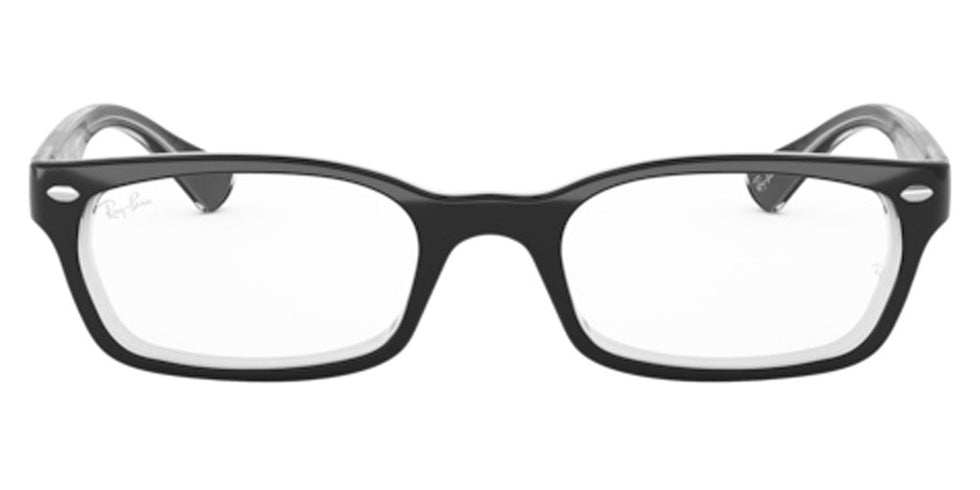 Ray-Ban® RX5150 RX5150 2034 50 - Black On Transparent Eyeglasses