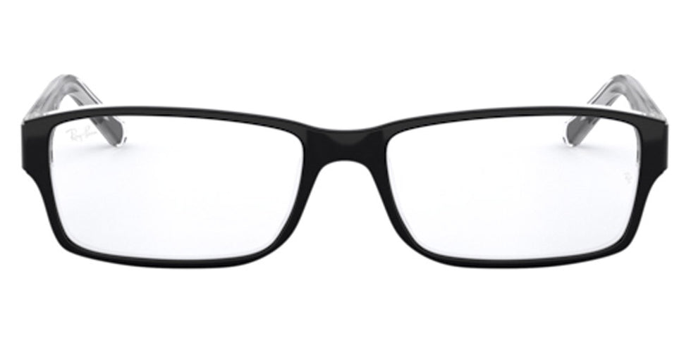 Ray-Ban® RX5169 RX5169 2034 52 - Black On Transparent Eyeglasses