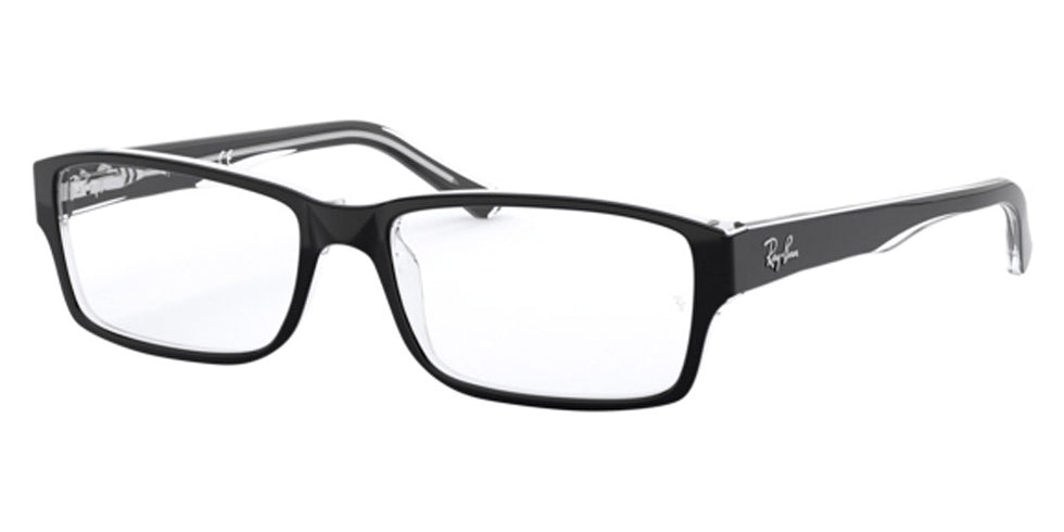 Ray-Ban® RX5169 RX5169 2034 54 - Black On Transparent Eyeglasses