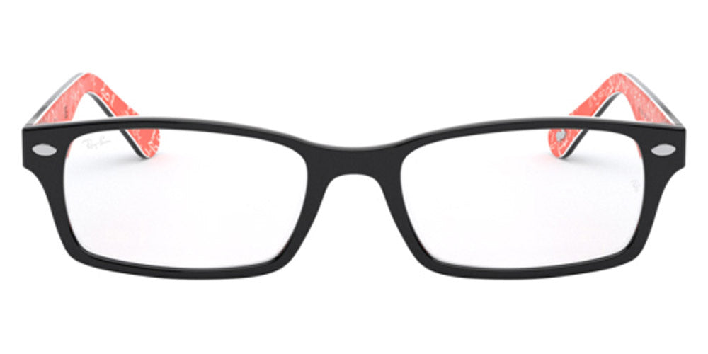 Ray-Ban® RX5206 RX5206 2479 52 - Black On Red Eyeglasses