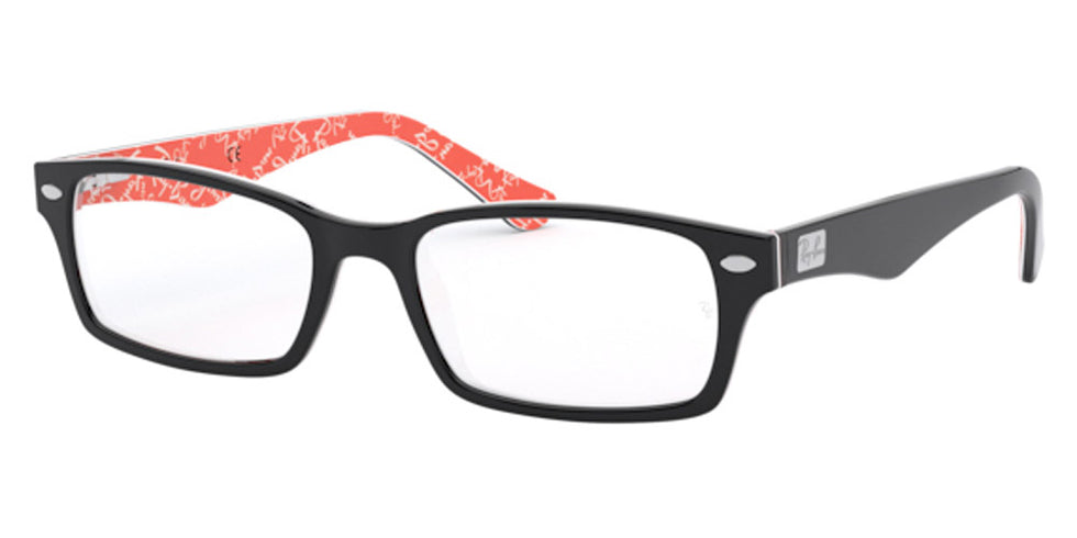 Ray-Ban® RX5206 RX5206 2479 54 - Black On Red Eyeglasses