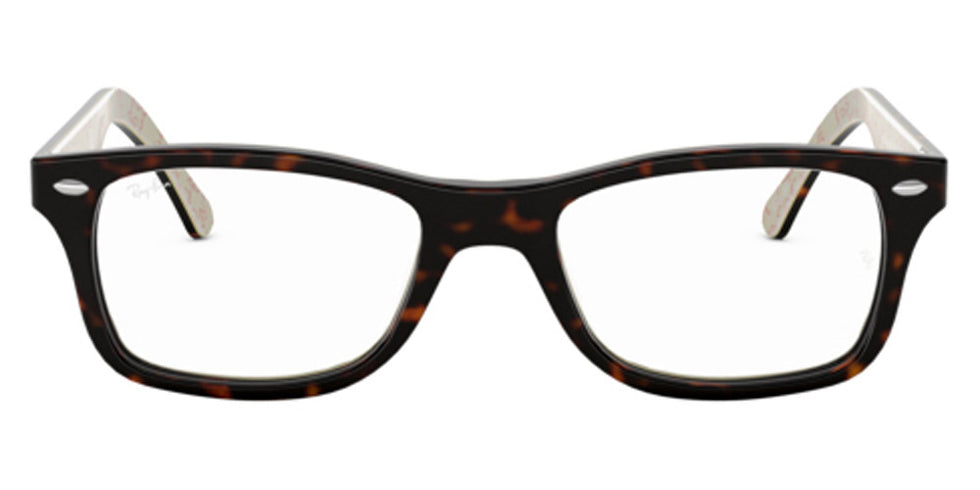 Ray-Ban® RX5228 RX5228 8121 55 - Black on Transparent Green Eyeglasses