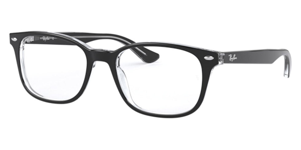 Ray-Ban® RX5375 RX5375 2034 51 - Black On Transparent Eyeglasses