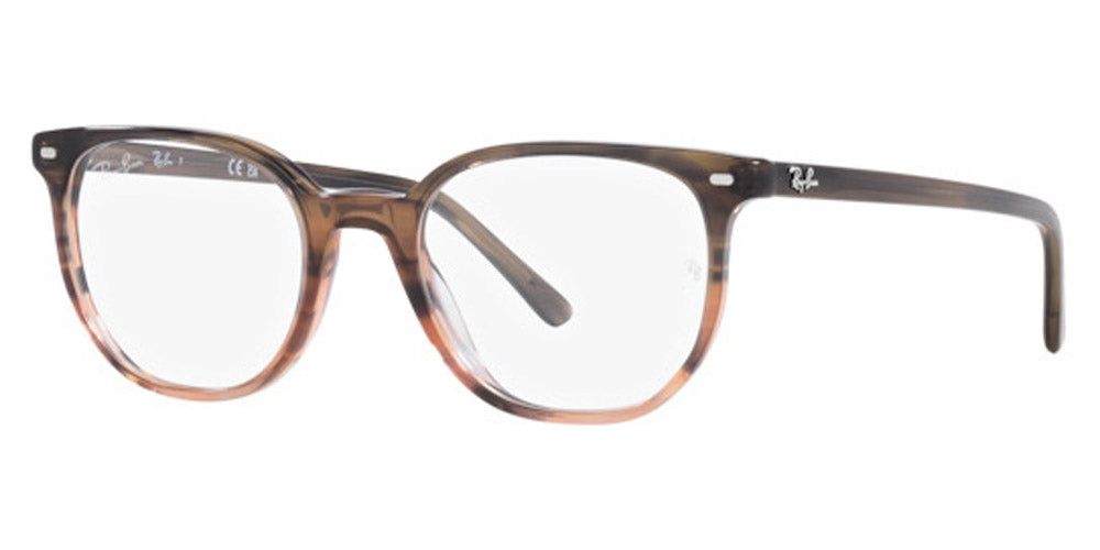 Ray-Ban® Elliot RX5397 RX5397 8251 50 - Striped Brown and Red Eyeglasses