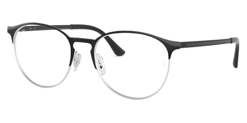 Ray-Ban® RX6375 RX6375 2861 53 - Black on Silver Eyeglasses