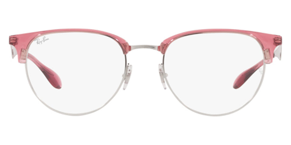 Ray-Ban® RX6396 RX6396 3131 51 - Transparent Red on Silver Eyeglasses