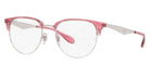 Ray-Ban® RX6396 RX6396 3131 53 - Transparent Red on Silver Eyeglasses