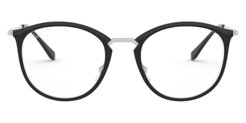 Ray-Ban® RX7140 RX7140 5852 49 - Black On Transparent Eyeglasses