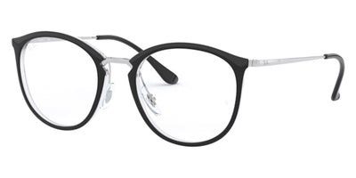 Ray-Ban® RX7140 RX7140 5852 51 - Black On Transparent Eyeglasses