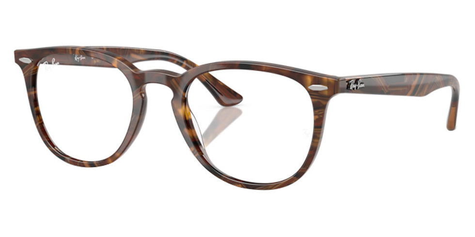 Ray-Ban® RX7159 RX7159 8395 52 - Transparent Fantasy Brown Yellow Eyeglasses