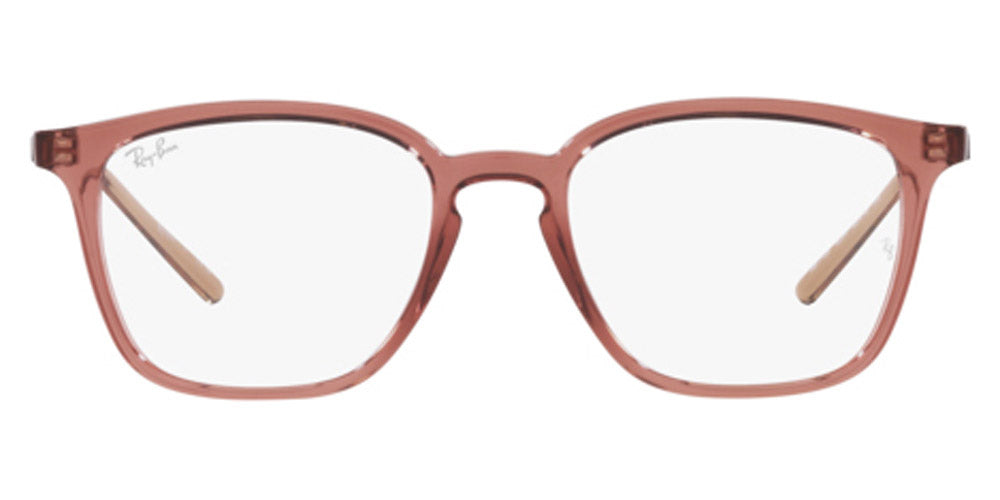 Ray-Ban® RX7185 RX7185 8234 50 - Transparent Light Brown Eyeglasses