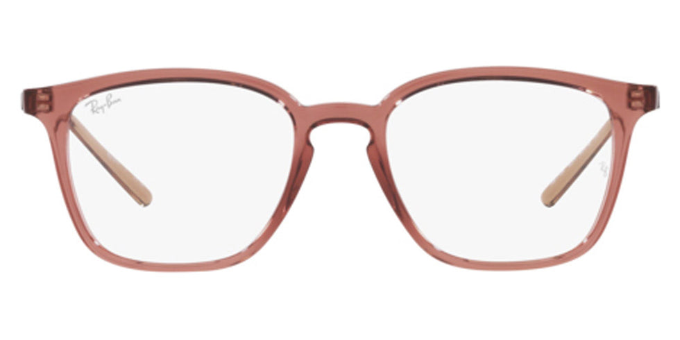 Ray-Ban® RX7185 RX7185 8234 50 - Transparent Light Brown Eyeglasses