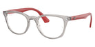 Ray-Ban® RY1601 RY1601 3812 48 - Transparent Grey on Red Eyeglasses