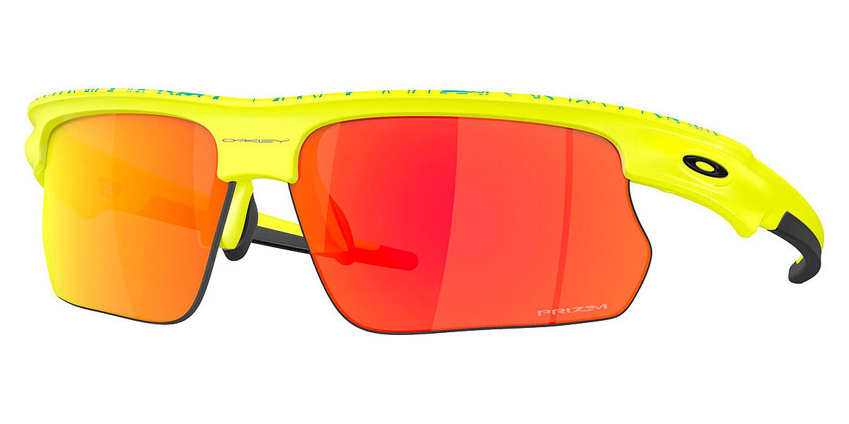 Oakley® 0OO9400 - Bisphaera 0OO9400 940013 68 - Matte Tennis Ball Yellow/Celeste Neuron/Prizm ruby Sunglasses