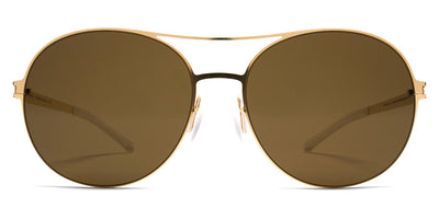 Mykita® ADELHEID MYK ADELHEID Glossy Gold / Raw Brown Solid 59 - Glossy Gold / Raw Brown Solid Sunglasses