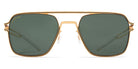 Mykita® RIKU MYK RIKU Gold/Black/ Polarized Pro Green 15 55 - Gold/Black/ Polarized Pro Green 15 Sunglasses