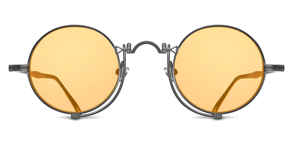 Matsuda® 10601H MTD 10601H Mt Blk Cf Orng Brn 45 - Matte Black / Café Orange Sunglasses