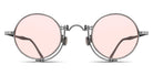 Matsuda® 10601H MTD 10601H Mt Blk Slvr Mrr Brn 45 - Ruthenium / Café Pink Sunglasses