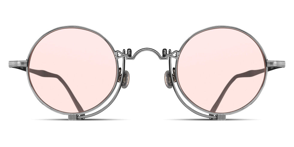 Matsuda® 10601H MTD 10601H Mt Blk Slvr Mrr Brn 45 - Ruthenium / Café Pink Sunglasses