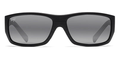 Maui Jim® Wassup 123-02W - Matte Black Woodgrain / Neutral Grey Sunglasses