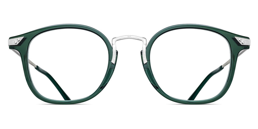 Matsuda® 2808H Brushed Silver / Bottle Green Eyeglasses