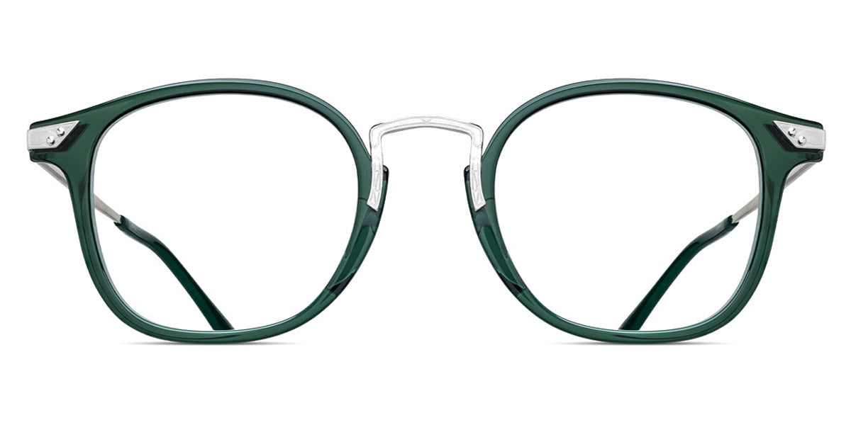 Matsuda® 2808H Brushed Silver / Bottle Green Eyeglasses