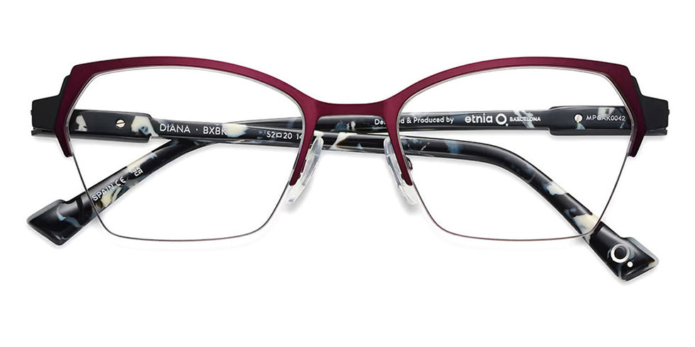 Etnia Barcelona® DIANA 4 DIANA 52O BXBK - BXBK Maroon/Black Eyeglasses