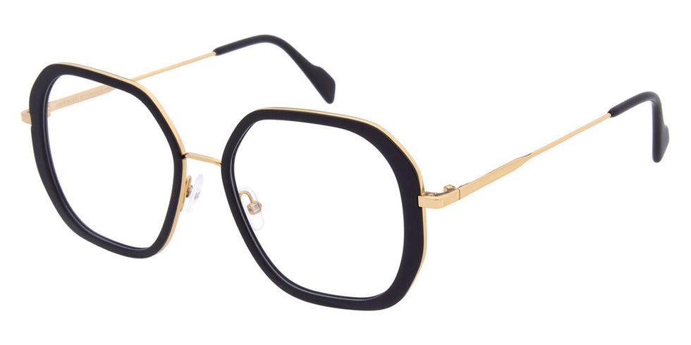 Andy Wolf® 4800 ANW 4800 01 53 - Black/Gold 01 Eyeglasses