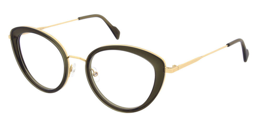 Andy Wolf® 4830 ANW 4830 04 54 - Green/Gold Eyeglasses