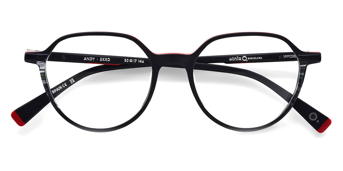 Etnia Barcelona® ANDY 5 ANDY 50O BKRD - BKRD Black/Red Eyeglasses