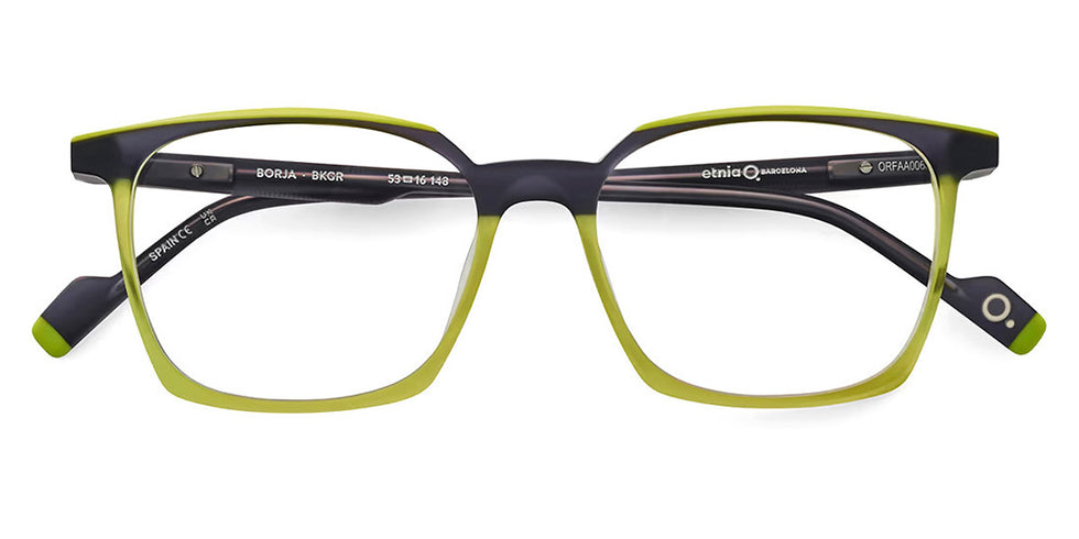 Etnia Barcelona® BORJA 5 BORJA 53O BKGR - BKGR Black/Green Eyeglasses