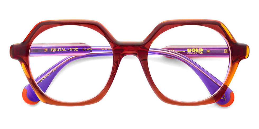 Etnia Barcelona® BRUTAL NO.32 5 BRUT32 52O OGPU - OGPU Orange/Purple Eyeglasses