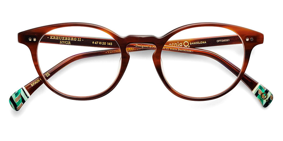Etnia Barcelona® KREUZBERG III 5 KREUZ3 47O HVGR 49 - HVGR Havana/Green Eyeglasses