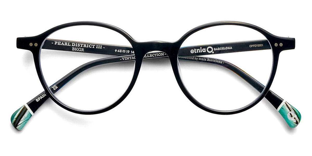 Etnia Barcelona® PEARL DISTRICT III 5 PEARL3 48O BKGR 50 - BKGR Black/Green Eyeglasses