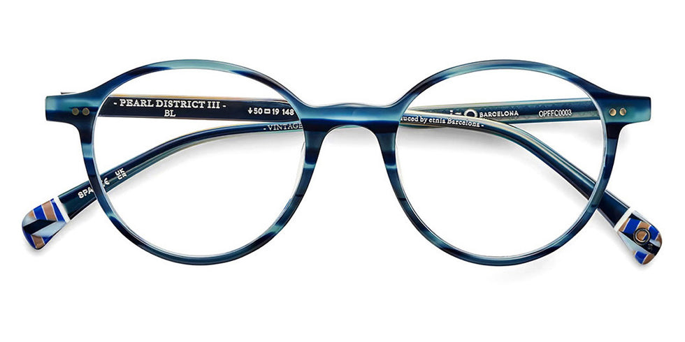 Etnia Barcelona® PEARL DISTRICT III 5 PEARL3 50O BL 50 - BL Blue Eyeglasses