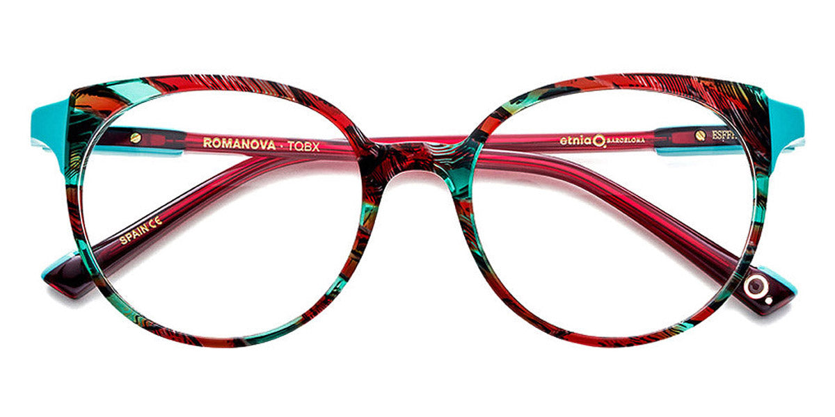 Etnia Barcelona® ROMANOVA 5 ROMANO 50O TQBX - TQBX Turquoise/Maroon Eyeglasses