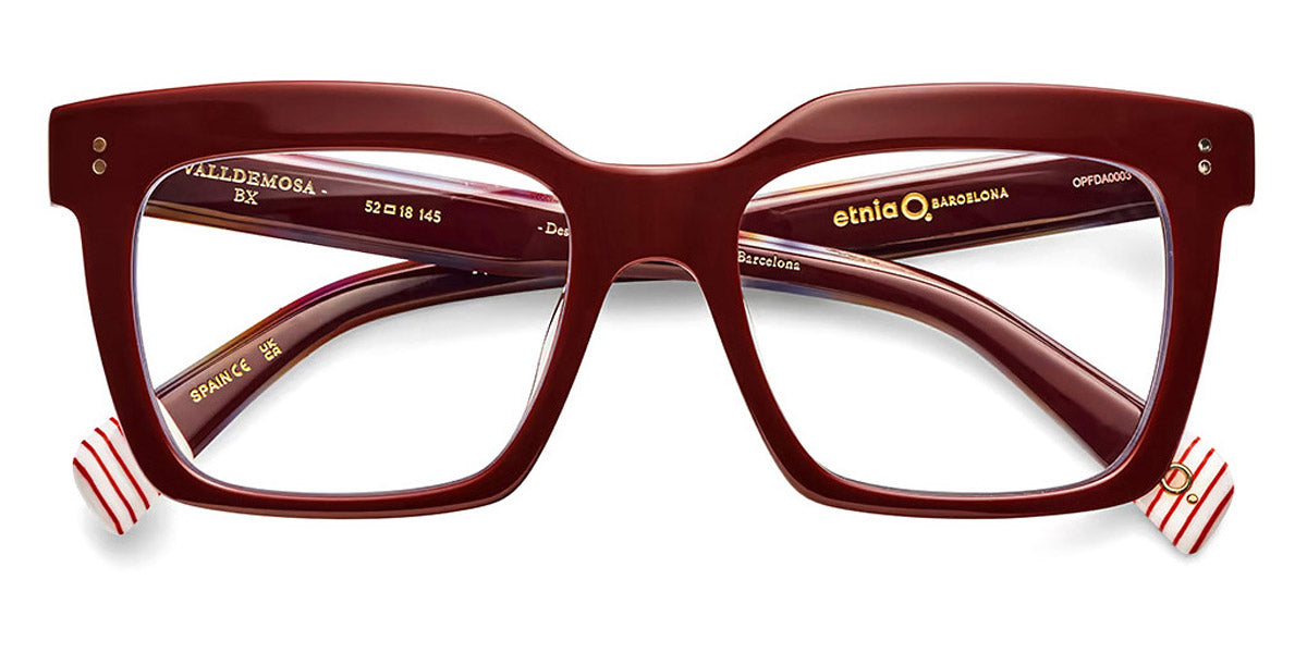 Etnia Barcelona® VALLDEMOSA 5 VALLDE 52O BX - BX Maroon Eyeglasses