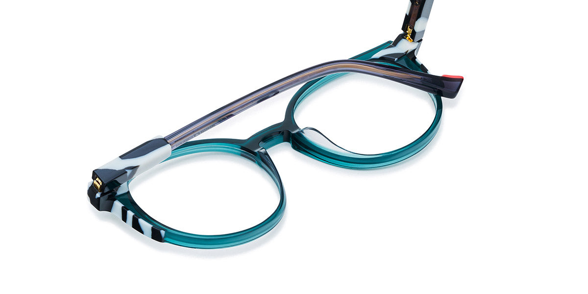 Etnia Barcelona® WALES 5 WALES 51O GRZE - GRZE Green/Zebra Eyeglasses