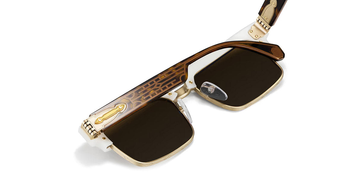 希少！Russeluno ブラックブラウンサングラス Etnia Barcelona® RUSINOL SUN Rectangle Sunglasses - EuroOptica