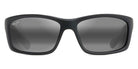 Maui Jim® Kanaio Coast 766-02MD - Matte Soft Black with White and Blue / Neutral Grey Sunglasses
