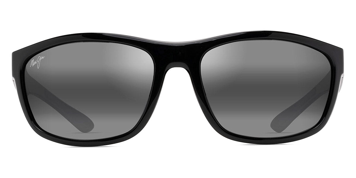 Maui Jim® Nu'U Landing 869-02 - Black Gloss with Black rubber / Neutral Grey Sunglasses