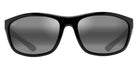 Maui Jim® Nu'U Landing 869-02 - Black Gloss with Black rubber / Neutral Grey Sunglasses