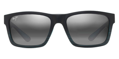 Maui Jim® The Flats 897-02 - Black with Teal stripes / Neutral Grey Sunglasses
