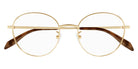 Alexander McQueen® AM0414O AMQ AM0414O 002 51 - 002 Gold Eyeglasses