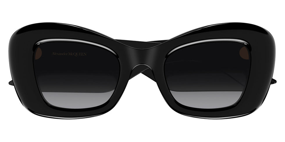 Alexander McQueen® AM0434S AMQ AM0434S 001 50 - 001 Black / Grey Sunglasses